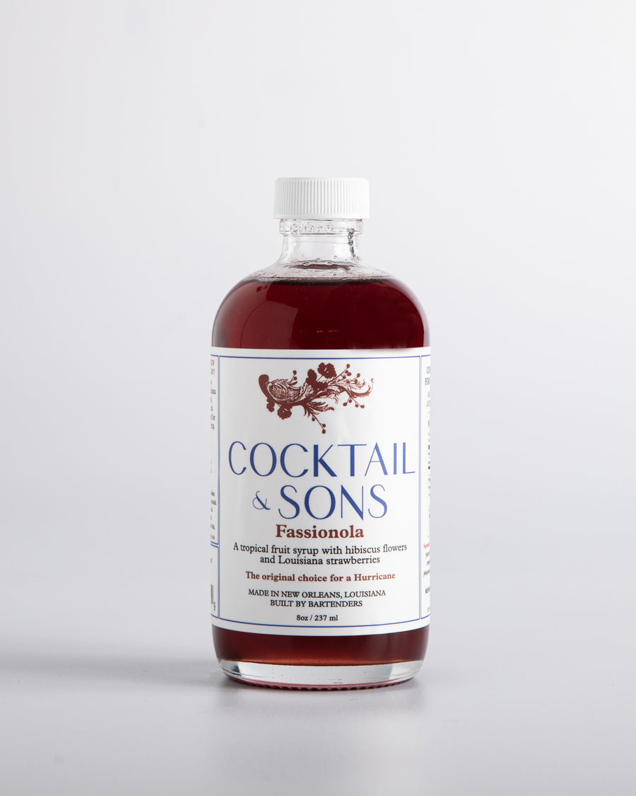 Cocktail & Sons Fassionola Syrup is a vibrant and beautiful blend of fruit and floral flavors