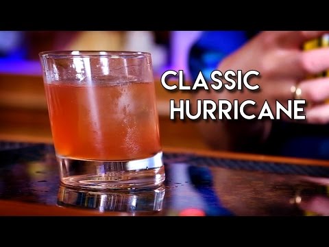Common Man Cocktails teaches how to make a classic Hurricane cocktail featuring Cocktail & Sons Fassionola Syrup. CMC makes the Hurricane with a simple mixture of 1 1/2 oz. silver or aged rum, 3/4 oz. Fassionola Syrup, and 1/2 oz. Lime Juice, and pours it over ice in a leaning lowball glass.