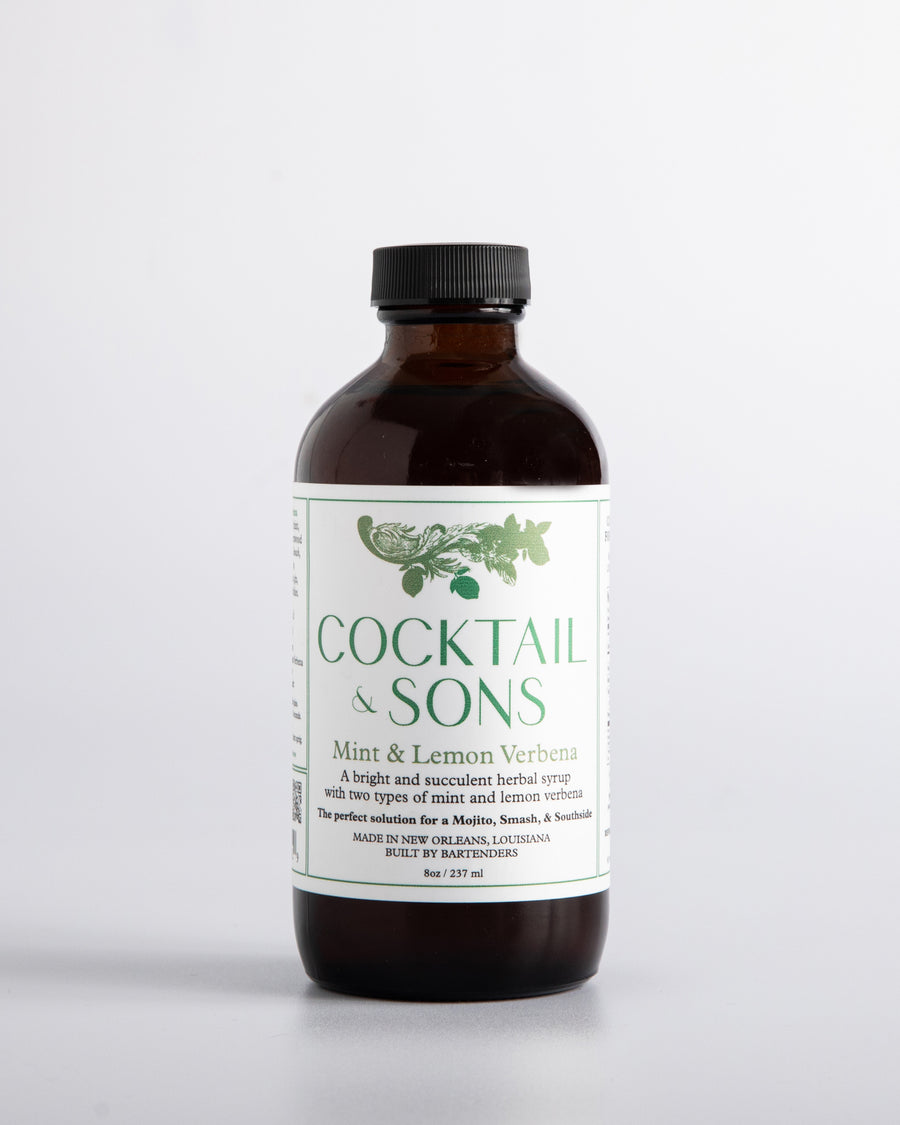 Cocktail and Sons Mint and Lemon Verbena syrup will add an extra layer of elegance to your Mojito or Mint Julep