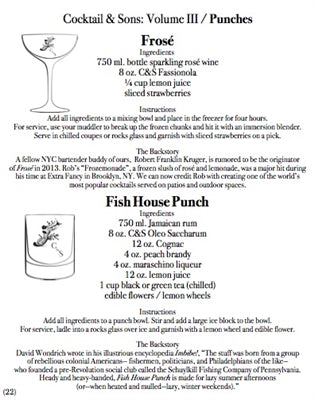 Cocktail & Sons Volume 3, Home Bar and Cocktail Guide